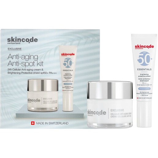 Skincode Promo Exclusive Cellular Anti-Aging Cream 50ml & Essentials Brightening Protective Shield Spf50+, 30ml Skincode Promo Exclusive Cellular Anti-Aging Cream 50ml & Essentials Brightening Protective Shield Spf50+, 30ml