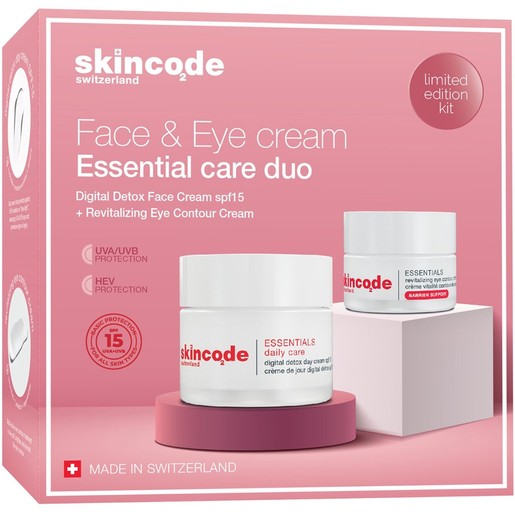 Skincode Promo Essentials Daily Care Digital Detox Spf15 Day Cream 50ml & Revitalizing Eye Contour Cream 15ml