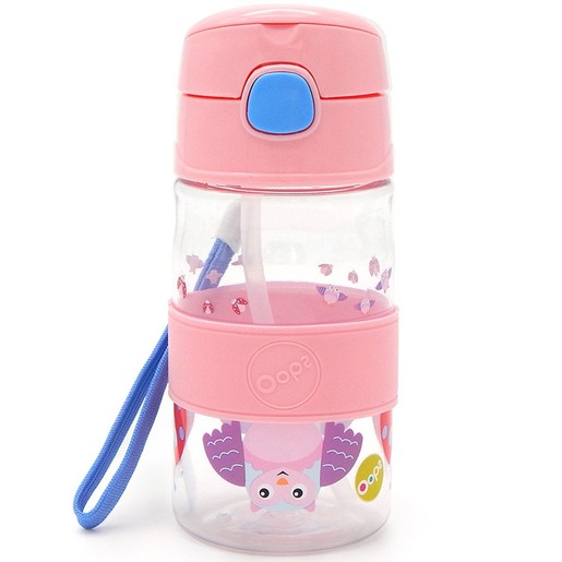 Oops Cool Straw Bottle 12m+, 400ml - Ροζ Oops Cool Straw Bottle 12m+, 400ml - Ροζ