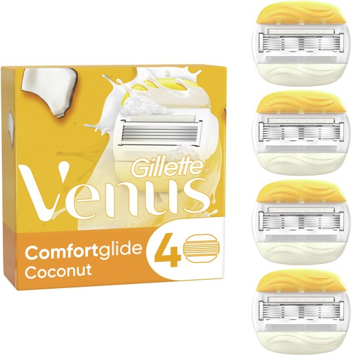 Gillette Venus Comfortglide Coconut Plus Olay Razor Blades 4 Τεμάχια Gillette Venus Comfortglide Coconut Plus Olay Razor Blades 4 Τεμάχια