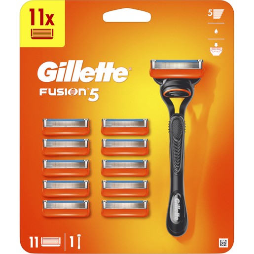 Gillette Fusion5 Male Premium BladeRazor System 1 Τεμάχιο & Ανταλλακτική Κεφαλή Ξυρίσματος 10 Τεμάχια