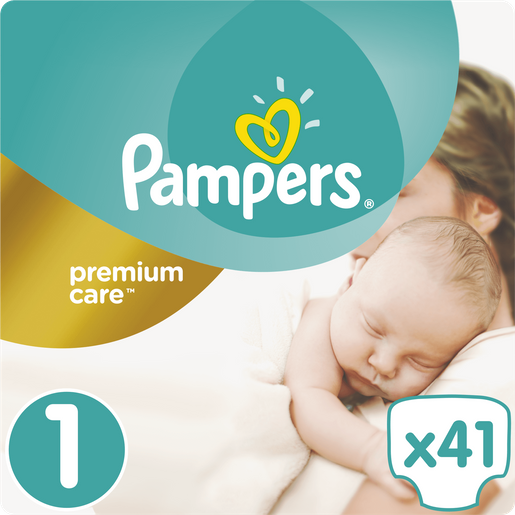 Pampers Premium Care No1 Newborn (2-5kg) 41 πάνες Pampers Premium Care No1 Newborn (2-5kg) 41 πάνες
