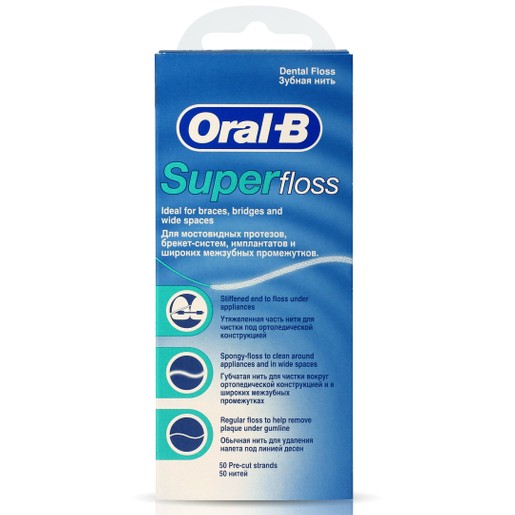 Oral-B Superfloss Dental Floss 50m Oral-B Superfloss Dental Floss 50m