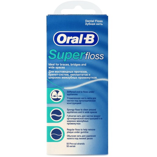 Oral-B Superfloss Dental Floss 50m Oral-B Superfloss Dental Floss 50m