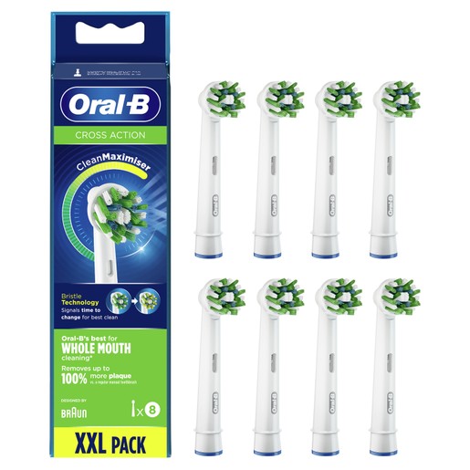 Oral-B Cross Action Clean Maximiser XXL Pack 8 Τεμάχια Oral-B Cross Action Clean Maximiser XXL Pack 8 Τεμάχια