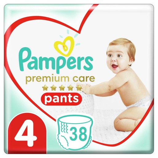 Pampers Premium Care Pants Jumbo Pack No4 (9-15kg) 38 πάνες Pampers Premium Care Pants Jumbo Pack No4 (9-15kg) 38 πάνες
