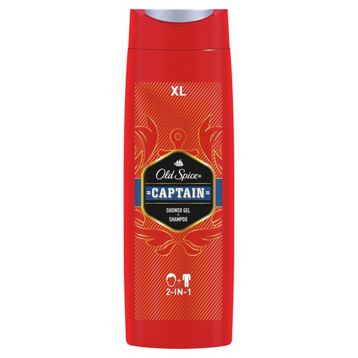 Old Spice Captain Shower & Shampoo 400ml Old Spice Captain Shower & Shampoo 400ml