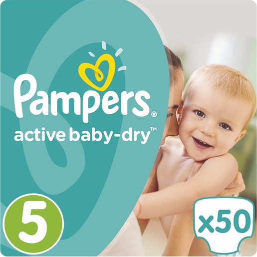 Pampers Active Baby Dry Jumbo Pack No5 (11-18kg) 50 πάνες Pampers Active Baby Dry Jumbo Pack No5 (11-18kg) 50 πάνες