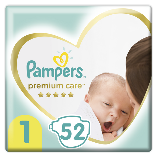 Pampers Premium Care Νο1 Newborn (2-5kg) 52 πάνες Pampers Premium Care Νο1 Newborn (2-5kg) 52 πάνες
