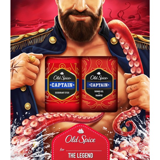 Old Spice Set Captain Deodorant Stick 50ml & Captain Shower Gel and Shampoo 250ml Old Spice Set Captain Deodorant Stick 50ml & Captain Shower Gel and Shampoo 250ml