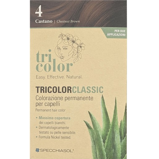 Specchiasol Tricolor Classic Permanent Hair Color 1 Τεμάχιο - 4 / Chestnut Brown