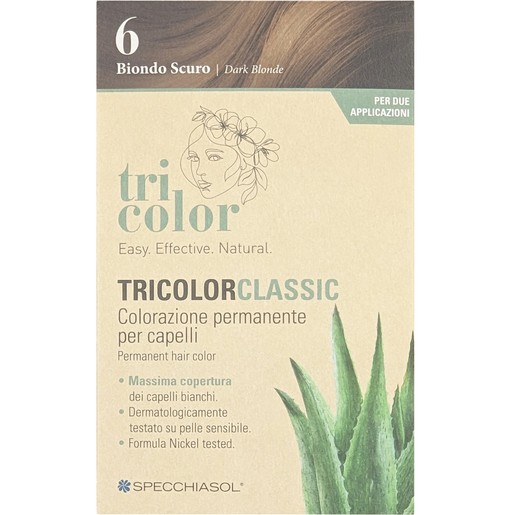 Specchiasol Tricolor Classic Permanent Hair Color 1 Τεμάχιο - 6 / Dark Blonde