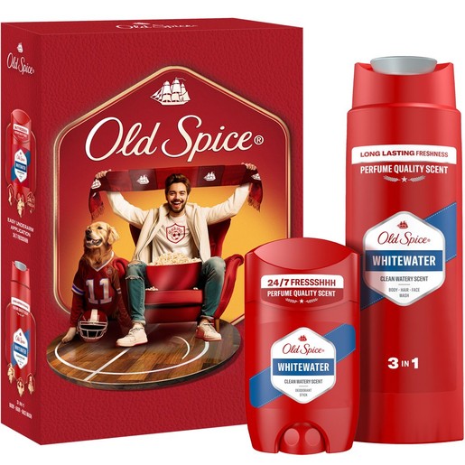Old Spice Promo Whitewater for Men Deodorant Stick 50ml & Shower - Shampoo Gel 250ml