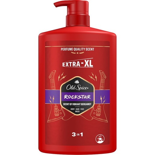 Old Spice Rockstar 3 in 1 Shower Gel & Shampoo 1L Old Spice Rockstar 3 in 1 Shower Gel & Shampoo 1L