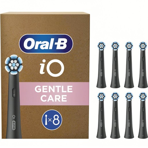 Oral-B iO Gentle Care Brush Heads Black 8 Τεμάχια