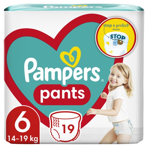 Pampers Pants No6 (14-19kg) Πάνες Βρακάκι 19 πάνες