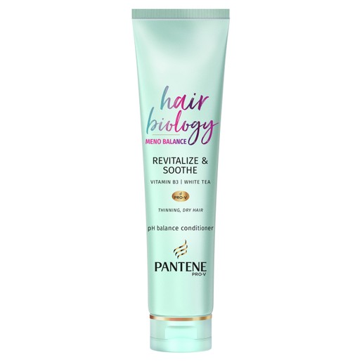 Pantene Hair Biology Meno Balance Revitalize & Soothe Conditioner With Pro-V, Vitamin B3 & White tea 160ml Pantene Hair Biology Meno Balance Revitalize & Soothe Conditioner With Pro-V, Vitamin B3 & White tea 160ml