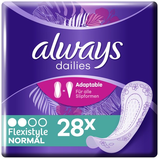 Always Dailies Flexistyle Normal Σερβιετάκια 28 Τεμάχια Always Dailies Flexistyle Normal Σερβιετάκια 28 Τεμάχια