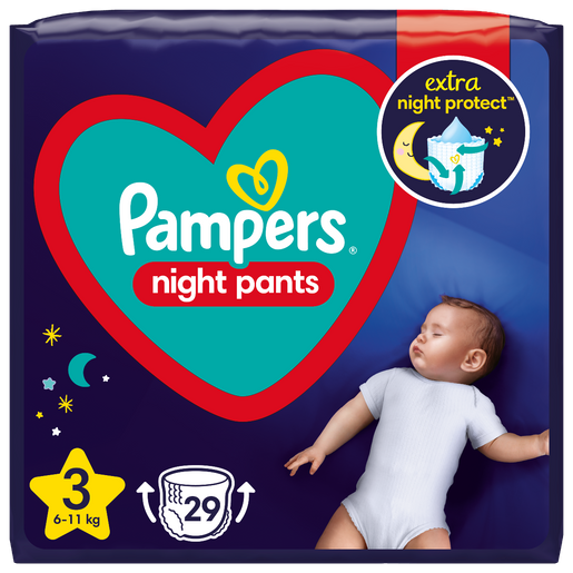 Pampers Night Pants Νο3 (6-11kg) 29 πάνες Βρακάκι