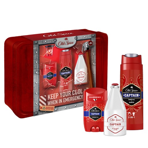 Old Spice Captain Set Keep Your Cool When Emergency Deodorant Stick 50ml & Shower Gel Shampoo 250ml & After Shave Lotion 100ml Old Spice Captain Set Keep Your Cool When Emergency Deodorant Stick 50ml & Shower Gel Shampoo 250ml & After Shave Lotion 100ml
