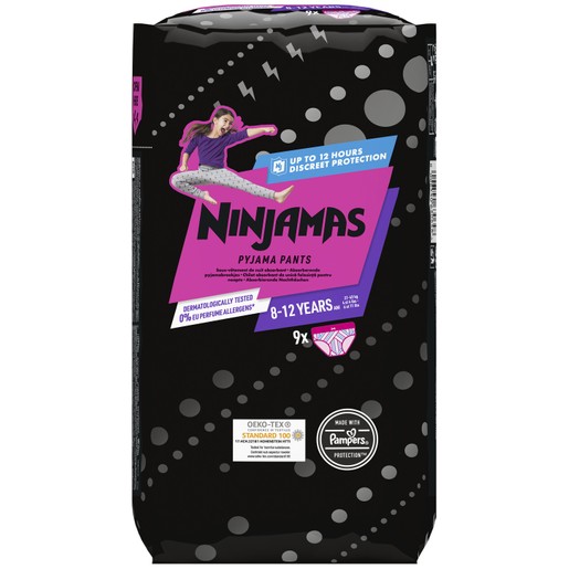 Ninjamas Pyjama Pants Girl 8-12 Years (27-43kg) 9 Τεμάχια