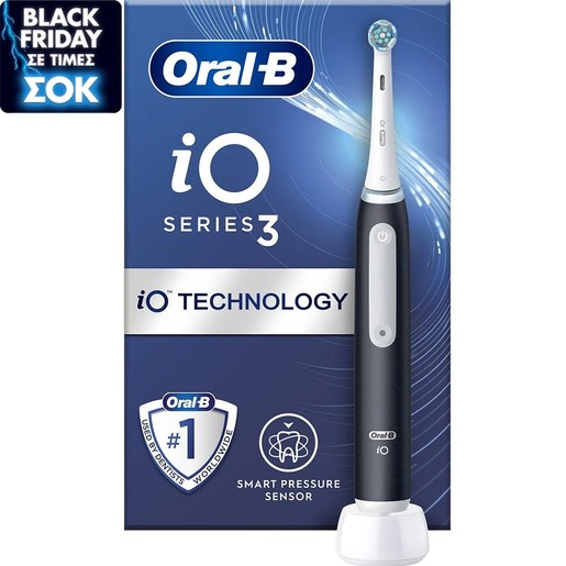 Oral-B iO 3 Black Electric Toothbrush 1 Τεμάχιο