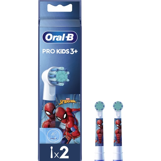 Oral-B Kids Spiderman Extra Soft Electric Toothbrush Replacement 2 Τεμάχια Oral-B Kids Spiderman Extra Soft Electric Toothbrush Replacement 2 Τεμάχια