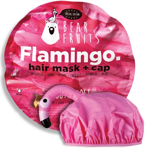 Bear Fruits Flamingo Smooth & Soft Hair Mask 20ml & Cap 1 Τεμάχιο