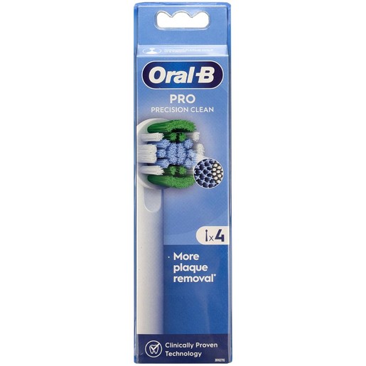 Oral-B Pro Precision Clean Medium Electric Toothbrush Head White 4 Τεμάχια