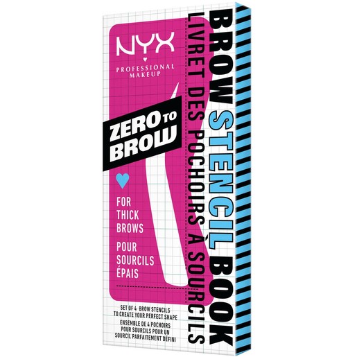 NYX Professional Makeup Brow Stencil Book for Thick Brows 1 Τεμάχιο (4 Σετ)