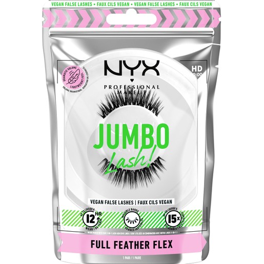 NYX Professional Makeup Jumbo Lash! Vegan False Lashes 1 Τεμάχιο - 07 Full Feather Flex