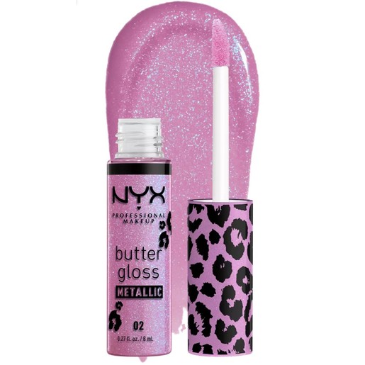 Nyx Professional Makeup Party Animals Bling Metallic Lip Butter Gloss 8ml - 02 Violet Vixen