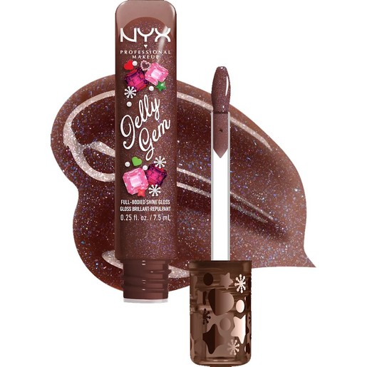 Nyx Professional Makeup Jelly Gem Full Bodied Shine Lip Gloss 7,5ml - 01 Cocoa Sparkle