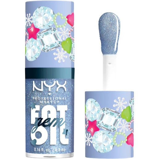 Nyx Professional Makeup Fat Oil Gem Lip Drip 4.8ml - 03 Silver Bling