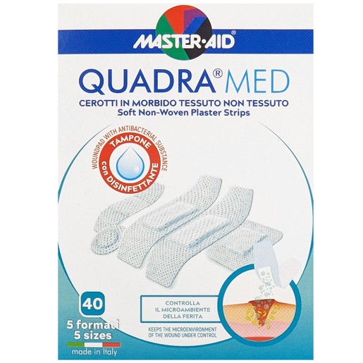 Master Aid Quadra Med Soft Non-Woven Plaster Strips 40 Τεμάχια