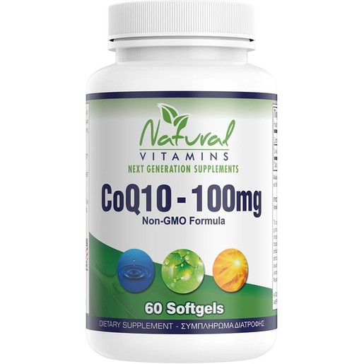 Natural Vitamins CoQ10 100mg 60 Liquid.caps