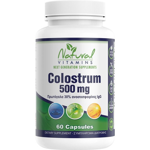 Natural Vitamins Colostrum 500mg 60caps