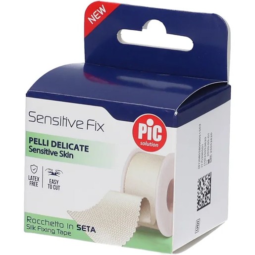 Pic Roll Sensitive Fix Latex Free Silk Fixing Tape 2.5cm x 5m 1 Τεμάχιο