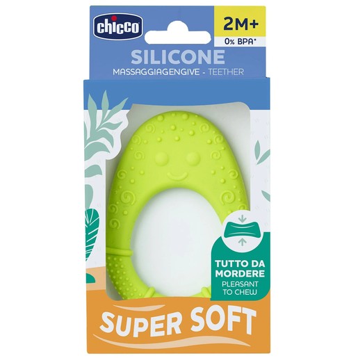 Chicco Silicone Teether Super Soft 2m+ Avocado 1 Τεμάχιο