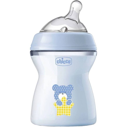 Chicco Natural Feeling Plastic Bottle 2m+ 250ml, 1 Τεμάχιο - Μπλε