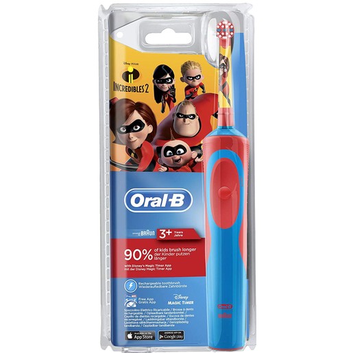 Oral-B Kids Stages Power Disney Incredibles II Παιδική Ηλεκτρική Οδοντόβουρτσα από 3 Ετών 1 Τεμάχιο Oral-B Kids Stages Power Disney Incredibles II Παιδική Ηλεκτρική Οδοντόβουρτσα από 3 Ετών 1 Τεμάχιο