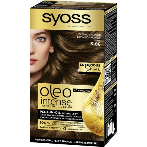 Syoss Oleo Intense Permanent Oil Hair Color Kit 1 Τεμάχιο - 5-86 Μόκα