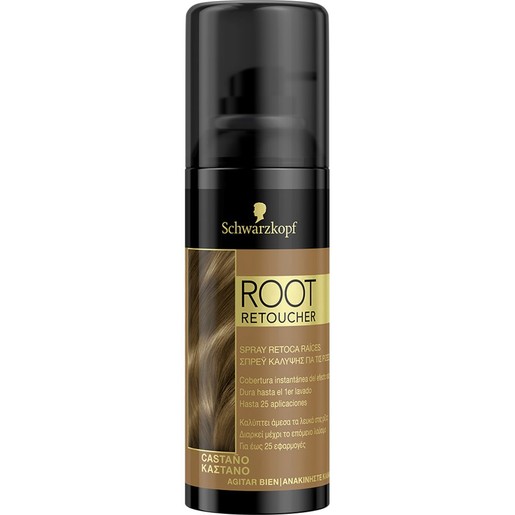 Schwarzkopf Root Retoucher Spray που Καλύπτει τα Λευκά στις Ρίζες, Καστανό 120ml Schwarzkopf Root Retoucher Spray που Καλύπτει τα Λευκά στις Ρίζες, Καστανό 120ml