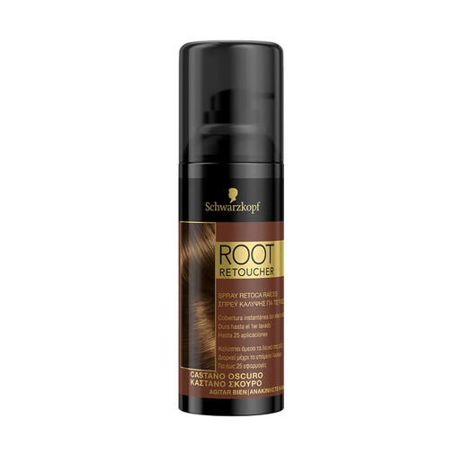 Schwarzkopf Root Retoucher Spray που Καλύπτει τα Λευκά στις Ρίζες, Καστανό Σκούρο 120ml Schwarzkopf Root Retoucher Spray που Καλύπτει τα Λευκά στις Ρίζες, Καστανό Σκούρο 120ml