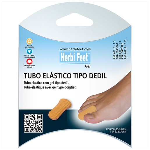 Herbi Feet Elastic Digital Cap with Gel Μπεζ 1 Τεμάχιο - Small