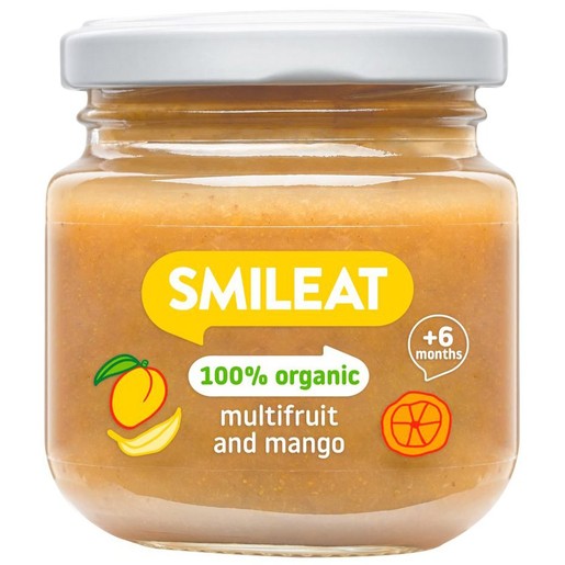 Smileat Organic Multifruit & Mango Small Jar 6m+, 130g