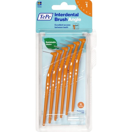 TePe Angle Interdental Brush Angle 6 Τεμάχια - Size 1 (0.45 mm)