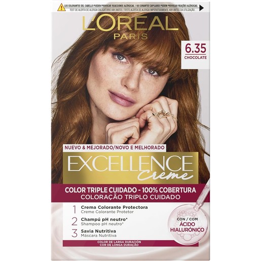 L\'oreal Paris Excellence Creme Βαφή Μαλλιών 1 Τεμάχιο - 6.35 Ζεστό Καφέ