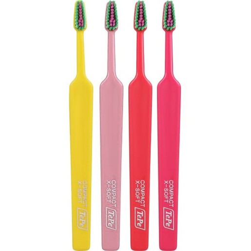 Tepe Colour Compact Extra Soft Toothbrush 4 Τεμάχια - Multicolor 4