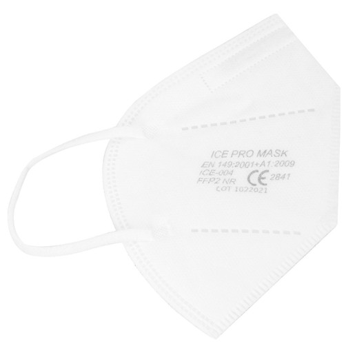 Ice Pro Mask KN95 FFP2 Μάσκα Προστασίας μιας Χρήσης σε Λευκό Χρώμα, 1 Τεμάχιο Ice Pro Mask KN95 FFP2 Μάσκα Προστασίας μιας Χρήσης σε Λευκό Χρώμα, 1 Τεμάχιο